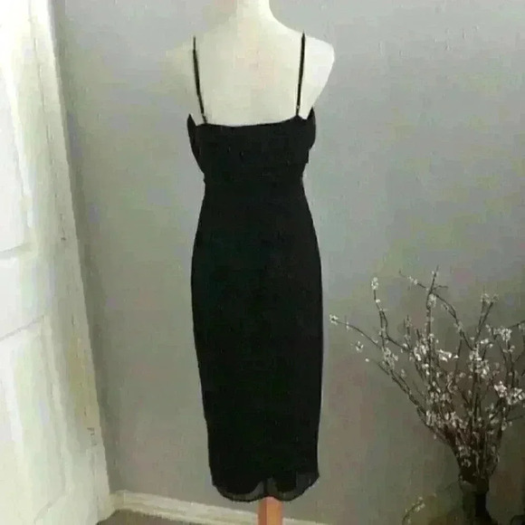 NBD Averie Polka Dot Midi Wrap Dress Black Sz Small NWT - Picture 4 of 10